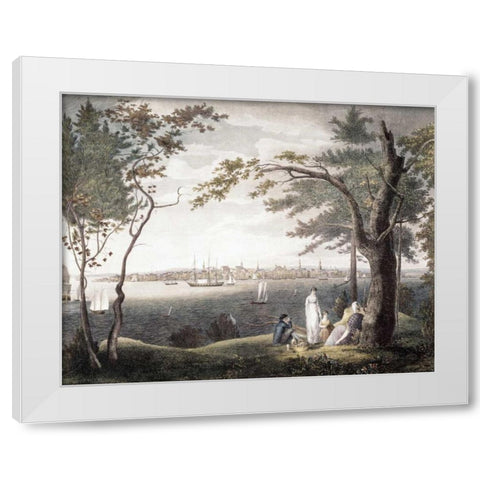 City of New York White Modern Wood Framed Art Print by Seymour, Samuel