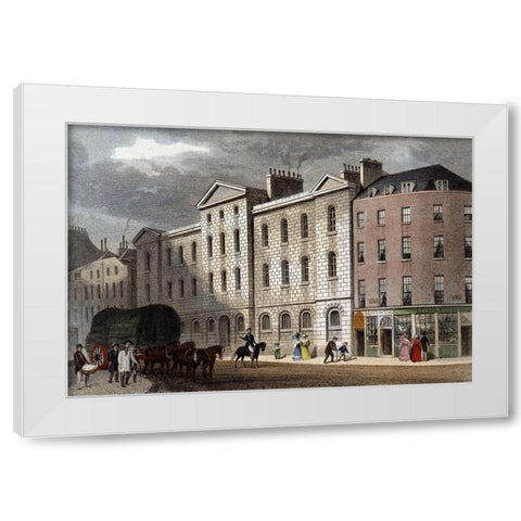 Compter Giltspur Street White Modern Wood Framed Art Print by Shepherd, Thomas Hosmer