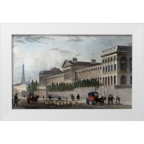 Lunatic Hospital, St. Lukes White Modern Wood Framed Art Print by Shephard, Thomas Hosmer