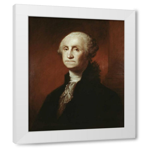 George Washington White Modern Wood Framed Art Print by Stuart, Gilbert