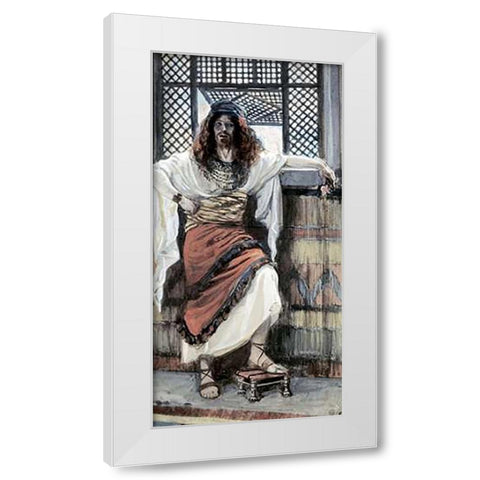 Absalom White Modern Wood Framed Art Print by Tissot, James
