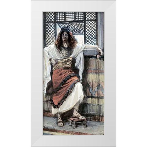 Absalom White Modern Wood Framed Art Print by Tissot, James