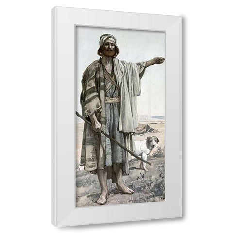 Amos White Modern Wood Framed Art Print by Tissot, James