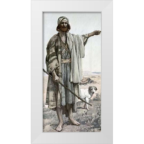 Amos White Modern Wood Framed Art Print by Tissot, James