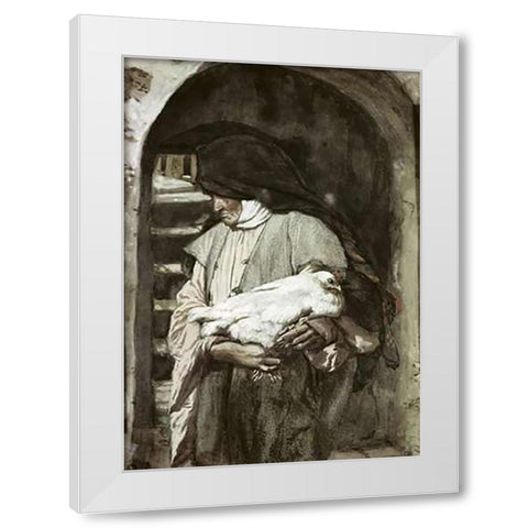 Anna White Modern Wood Framed Art Print by Tissot, James