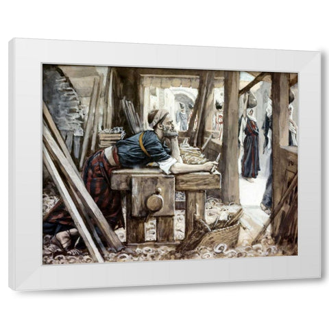 Anxiety of Joseph White Modern Wood Framed Art Print by Tissot, James Jacques