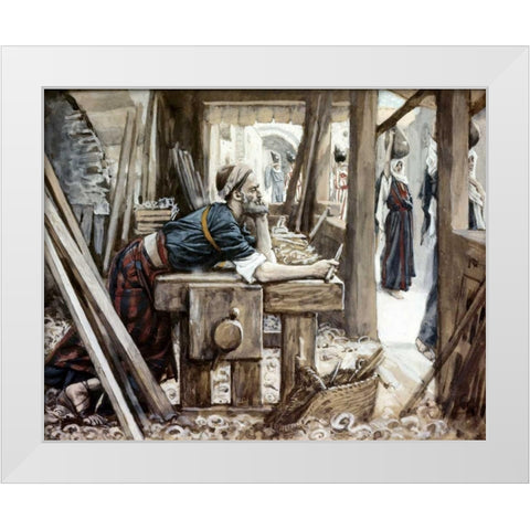 Anxiety of Joseph White Modern Wood Framed Art Print by Tissot, James Jacques
