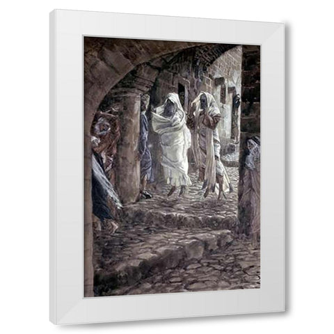 Apparition of The Dead In Jerusalem White Modern Wood Framed Art Print by Tissot, James
