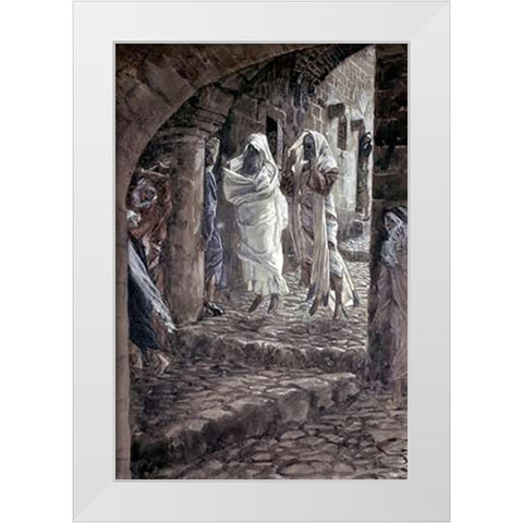 Apparition of The Dead In Jerusalem White Modern Wood Framed Art Print by Tissot, James