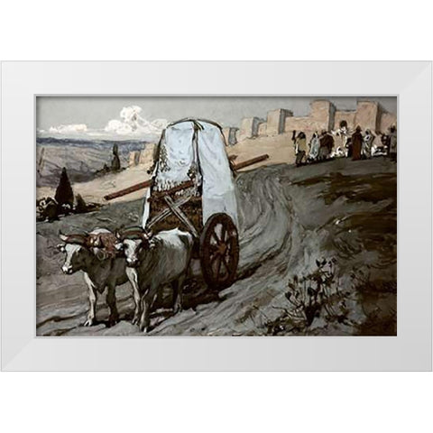 Ark Sent Away White Modern Wood Framed Art Print by Tissot, James