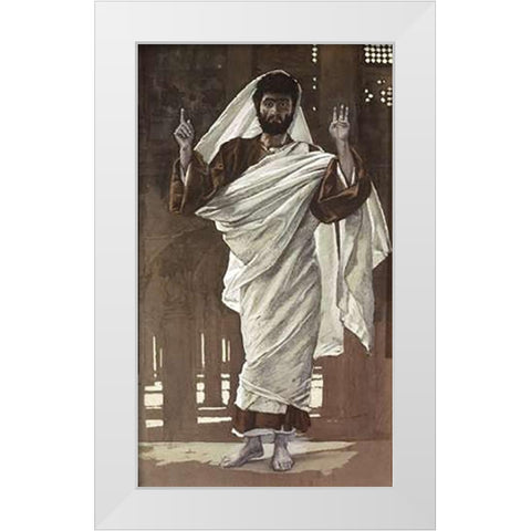 Bartholomew White Modern Wood Framed Art Print by Tissot, James