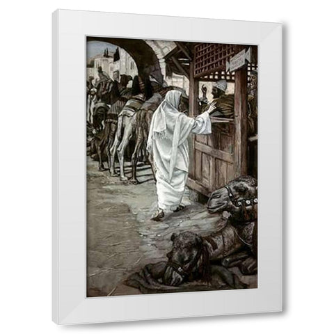 Calling of Matthew White Modern Wood Framed Art Print by Tissot, James