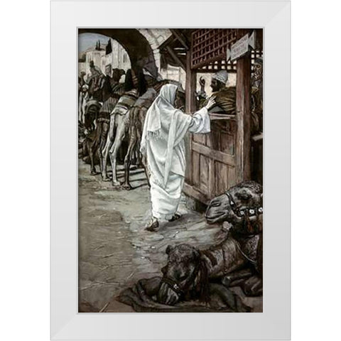 Calling of Matthew White Modern Wood Framed Art Print by Tissot, James