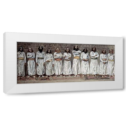 Choristers White Modern Wood Framed Art Print by Tissot, James