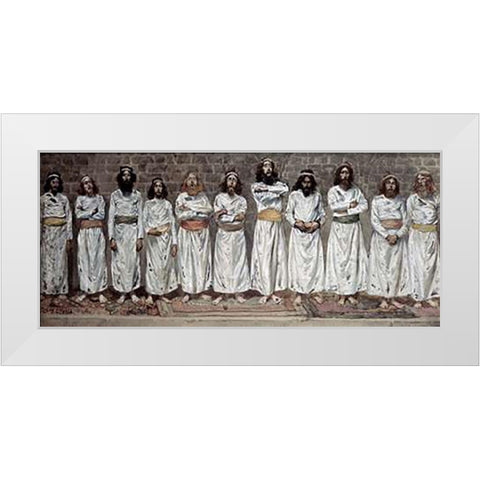 Choristers White Modern Wood Framed Art Print by Tissot, James