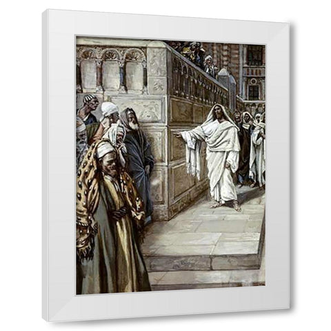 Corner Stone White Modern Wood Framed Art Print by Tissot, James