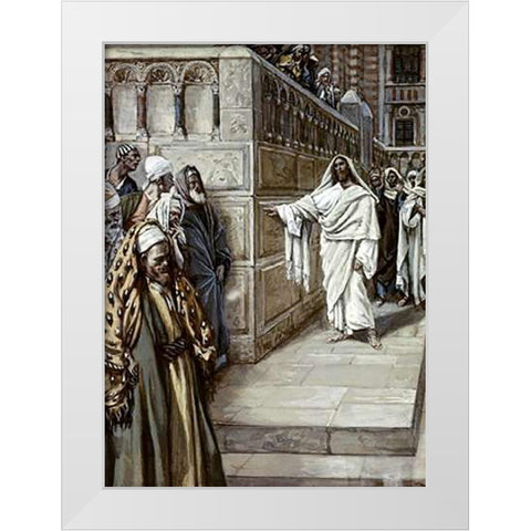 Corner Stone White Modern Wood Framed Art Print by Tissot, James
