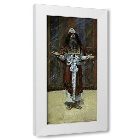 Costume of The High Priest White Modern Wood Framed Art Print by Tissot, James