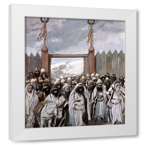 Craftiness of The Gideonites White Modern Wood Framed Art Print by Tissot, James