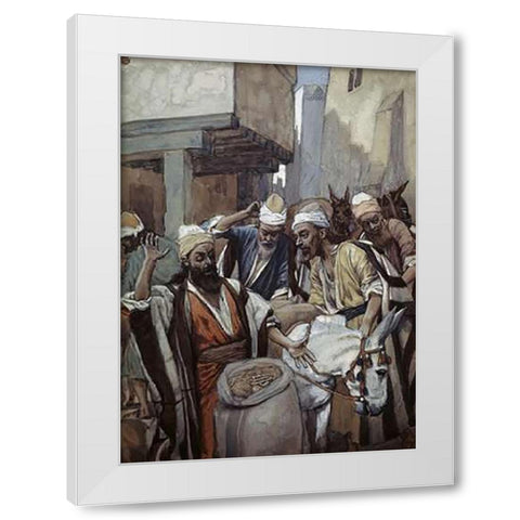 Cup Found White Modern Wood Framed Art Print by Tissot, James