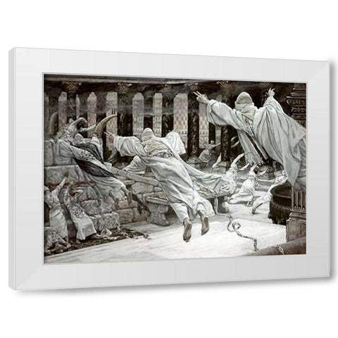 Dead Appear at The Temple White Modern Wood Framed Art Print by Tissot, James