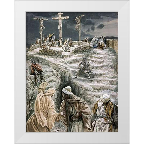 Eloi, Eloi Lama Sabachthani? White Modern Wood Framed Art Print by Tissot, James