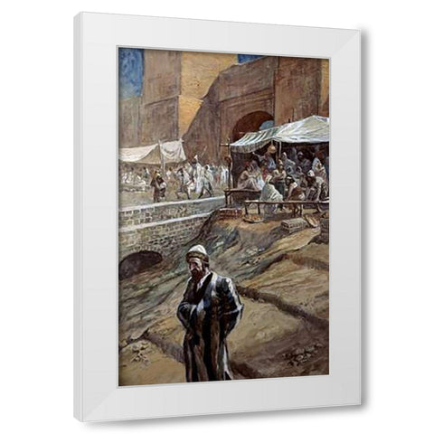 Hatred of The Just White Modern Wood Framed Art Print by Tissot, James