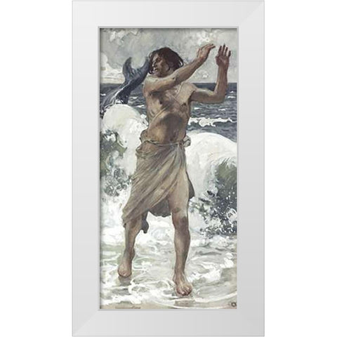 Jonah White Modern Wood Framed Art Print by Tissot, James