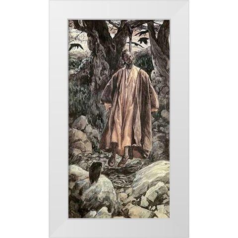 Judas Hangs Himself White Modern Wood Framed Art Print by Tissot, James