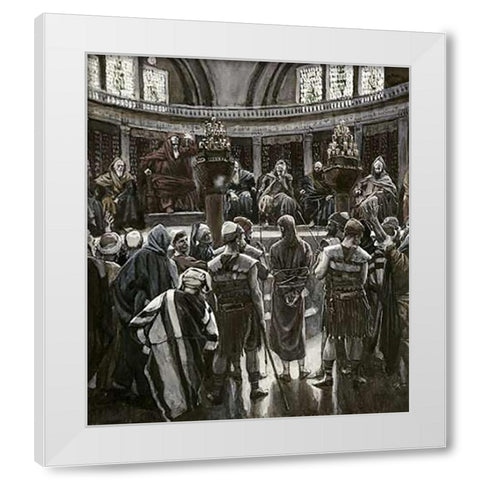 Judgement On The Morning of Good Friday White Modern Wood Framed Art Print by Tissot, James