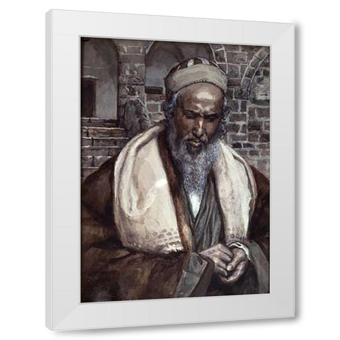 Luke White Modern Wood Framed Art Print by Tissot, James