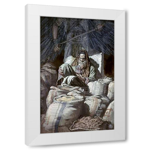 Man Who Laid Up Treasure White Modern Wood Framed Art Print by Tissot, James