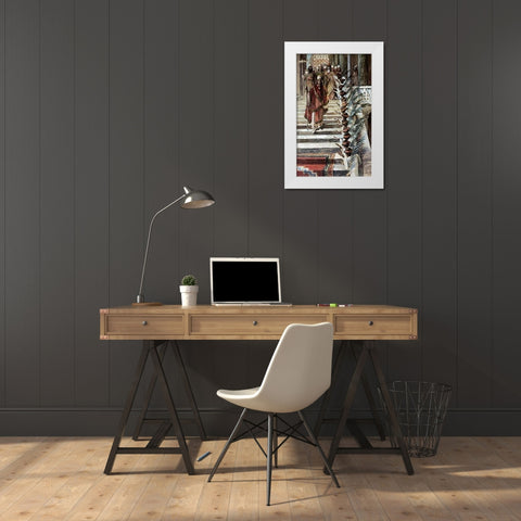 Mordecais Honour White Modern Wood Framed Art Print by Tissot, James