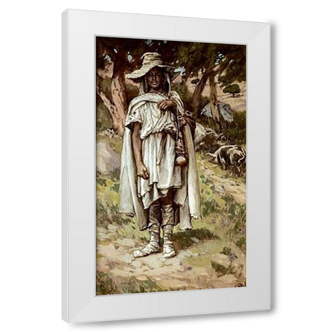 Prodigal Son White Modern Wood Framed Art Print by Tissot, James