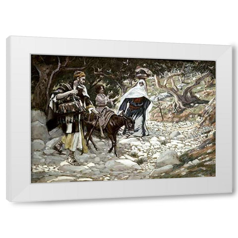 Return From Egypt White Modern Wood Framed Art Print by Tissot, James