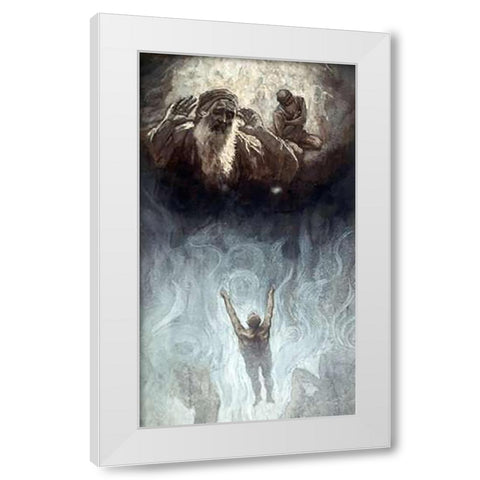 Rich Man In Hell White Modern Wood Framed Art Print by Tissot, James