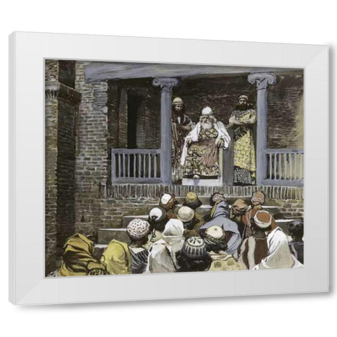 Samuel at Ramah White Modern Wood Framed Art Print by Tissot, James