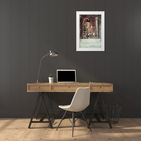 Solomon Is Made King White Modern Wood Framed Art Print by Tissot, James
