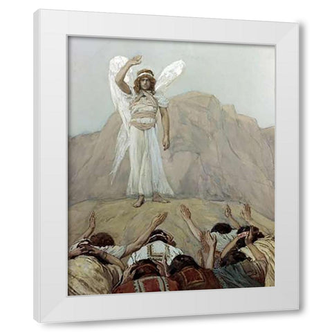 The Angels Rebuke White Modern Wood Framed Art Print by Tissot, James