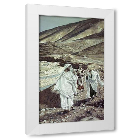 The Calling of Andrew and John White Modern Wood Framed Art Print by Tissot, James