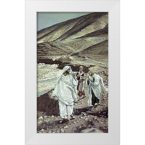 The Calling of Andrew and John White Modern Wood Framed Art Print by Tissot, James