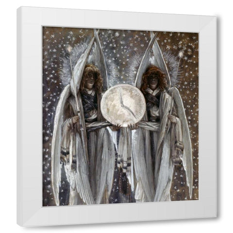 Thursday Evening - Holy Thursday White Modern Wood Framed Art Print by Tissot, James Jacques