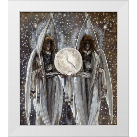 Thursday Evening - Holy Thursday White Modern Wood Framed Art Print by Tissot, James Jacques