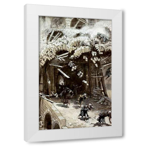 Tower of Siloam White Modern Wood Framed Art Print by Tissot, James