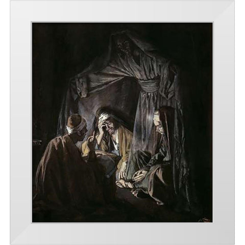 Union In Prayer White Modern Wood Framed Art Print by Tissot, James