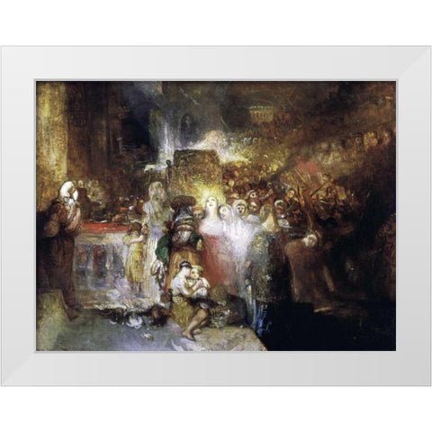 Pilate Washing His Hands White Modern Wood Framed Art Print by Turner, Joseph M.W.