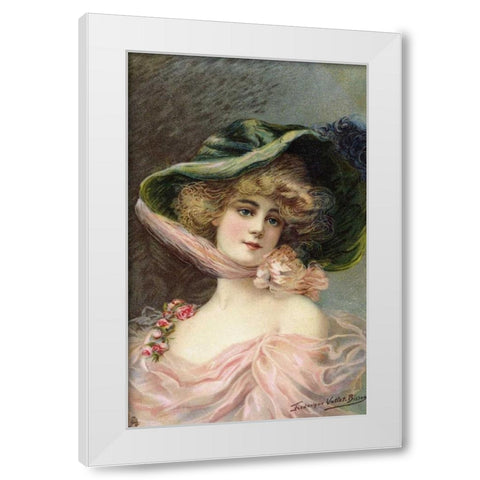 Bonnet White Modern Wood Framed Art Print by Vallet-Bisson, Frederick