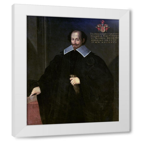 Doctorate of The University White Modern Wood Framed Art Print by Unknown