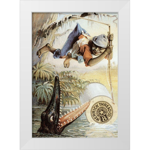 Fooled Dis Time, Cully, Dis Cotton AinT Gwine To Break-Merrick Thread Company White Modern Wood Framed Art Print by Unknown