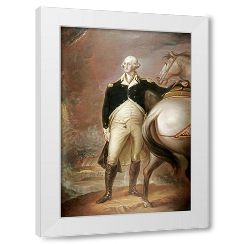 George Washington White Modern Wood Framed Art Print by Unknown